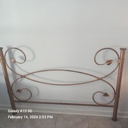 Vintage Wrought Iron Headboard 