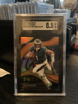 2023 Panini Select #264 Jalen Hurts Orange Die-Cut PRIZM 44/399