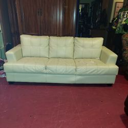 Faux Leather Couch Good Condition Very Comfortable Can Deliver Okc Area 30