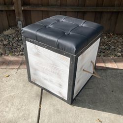 New Wooden Storage Chest/Ottoman, White Or Natural 