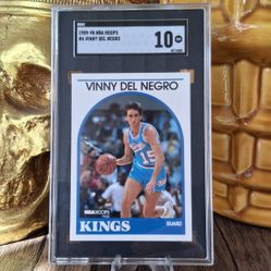 1989-90 VINNY DEL NEGRO NBA HOOPS - SGC - GEM 10