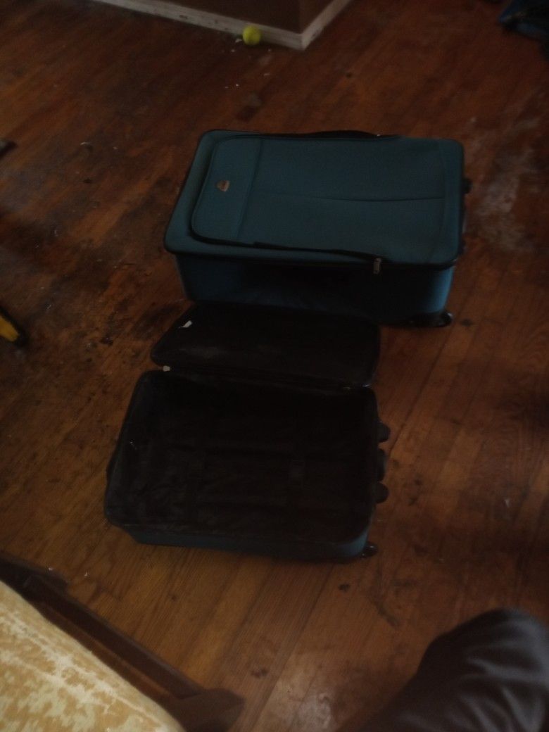 Two Blue PACK Suitcases
