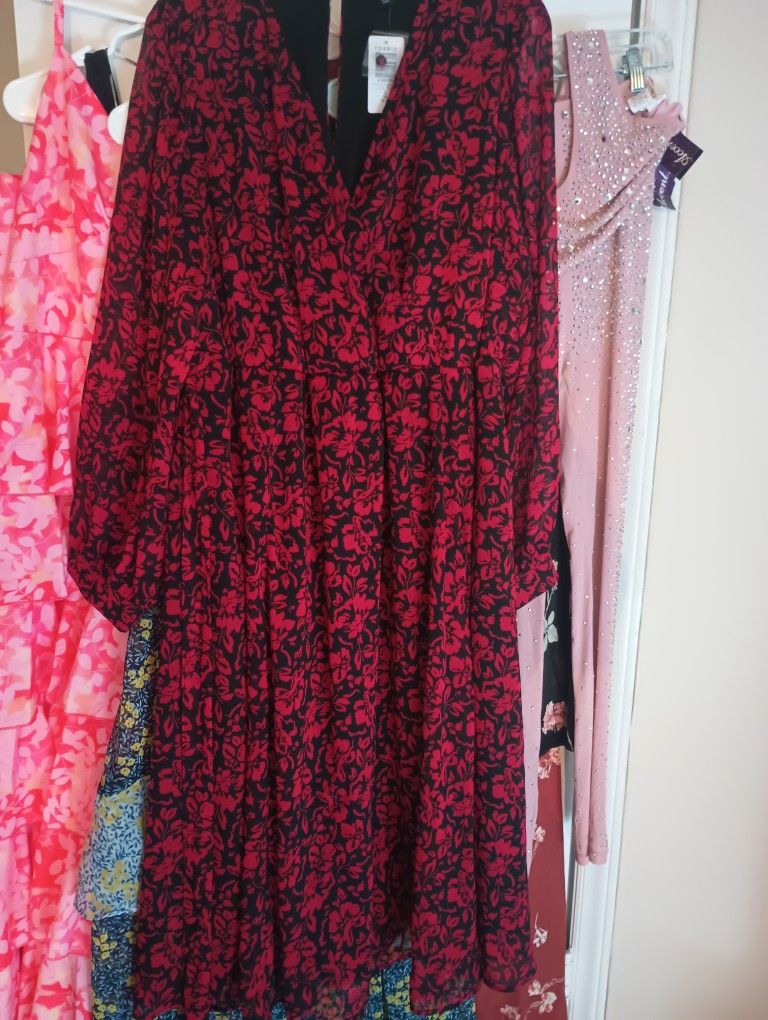 Red & black, Torrid Dress, Sz 14-16