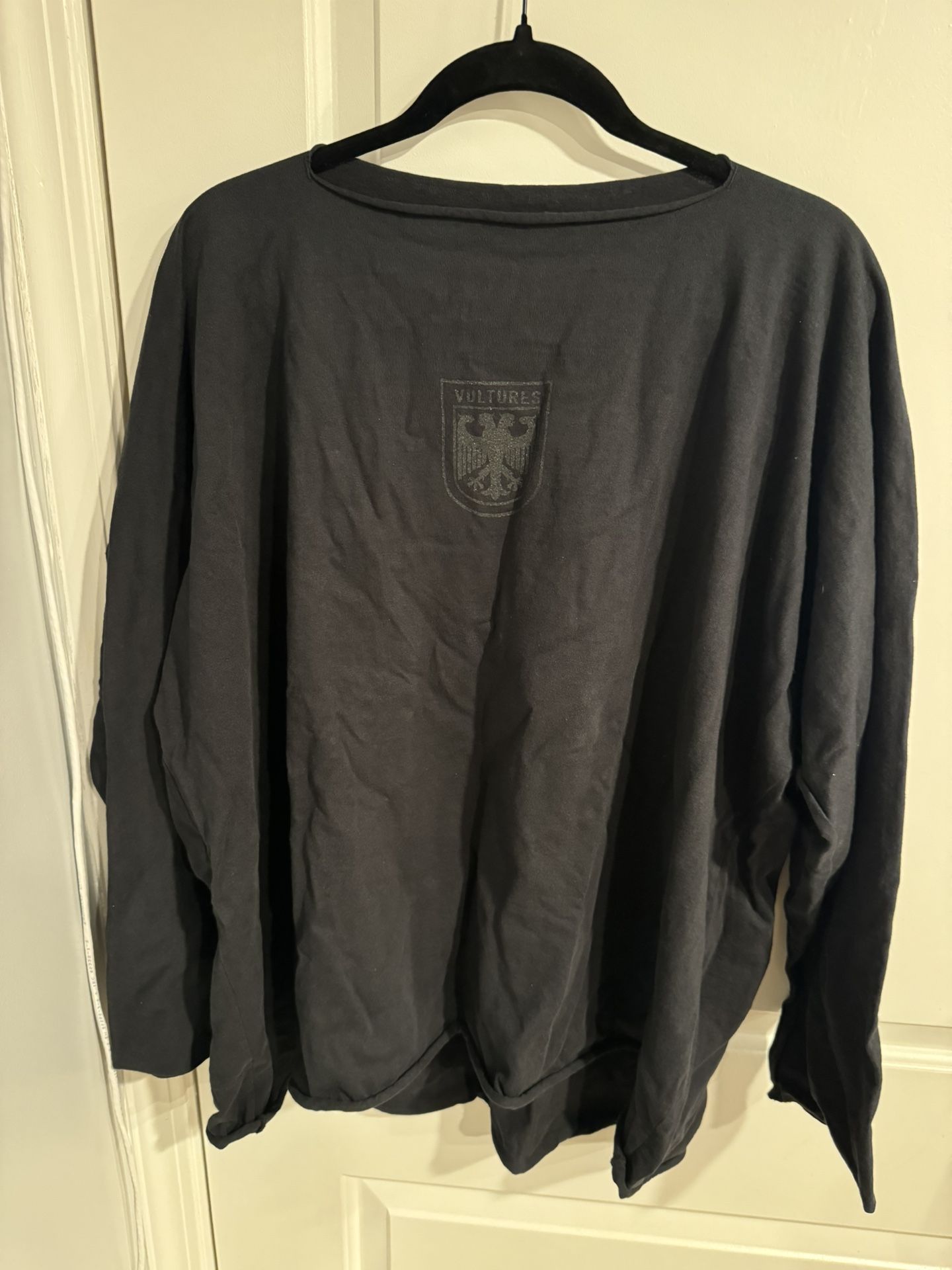 YZY Yeezy Vultures Long Black T-Shirt - Size 2 (L/XL)