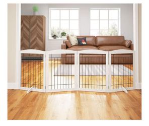 4 Panel extra Wide and tall Dog Gate 30"H by 96"W