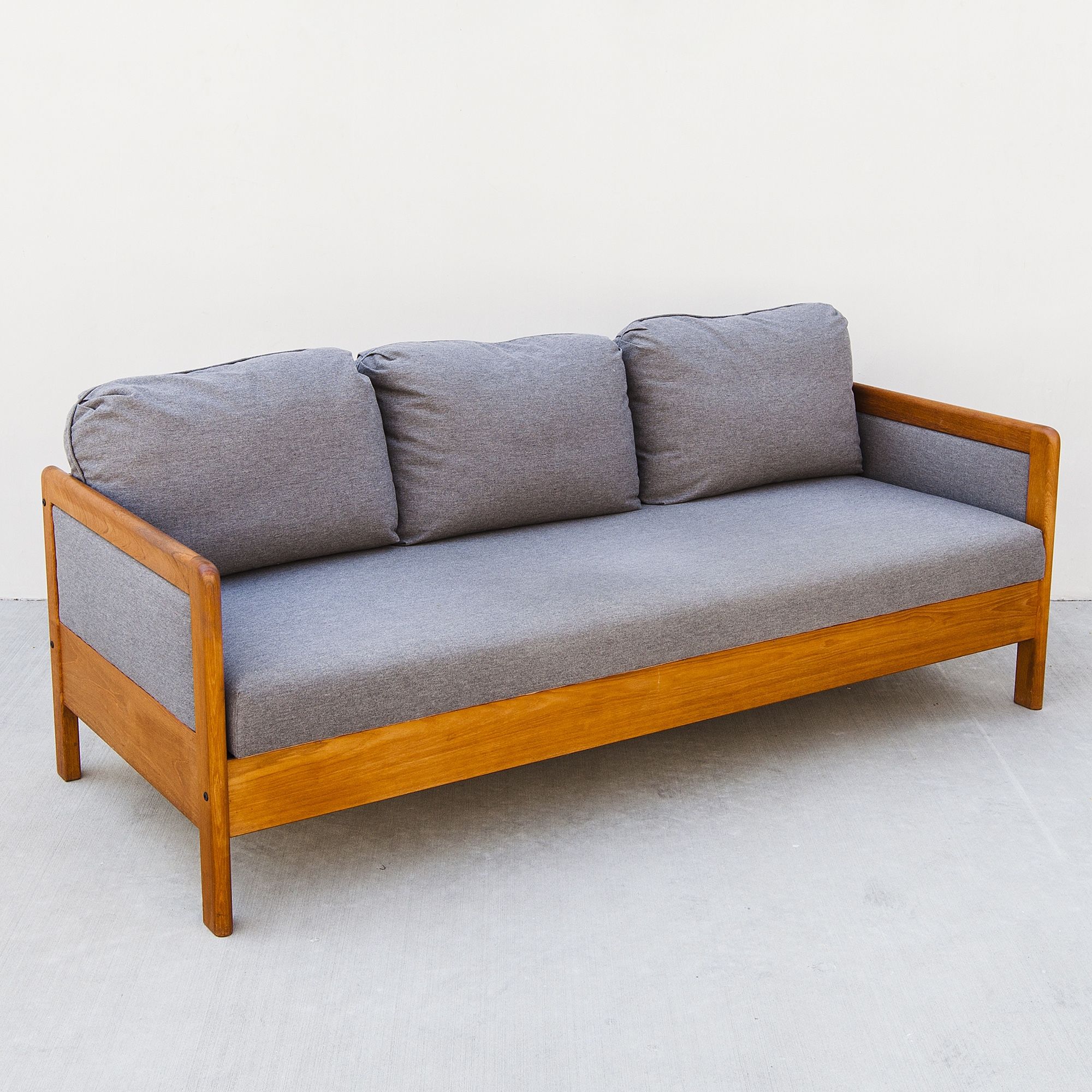 Vintage Danish Teak Convertible Daybed → Sleeper Sofa by Hestbaek