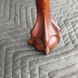 Eagle claw legged coffee table w/glass