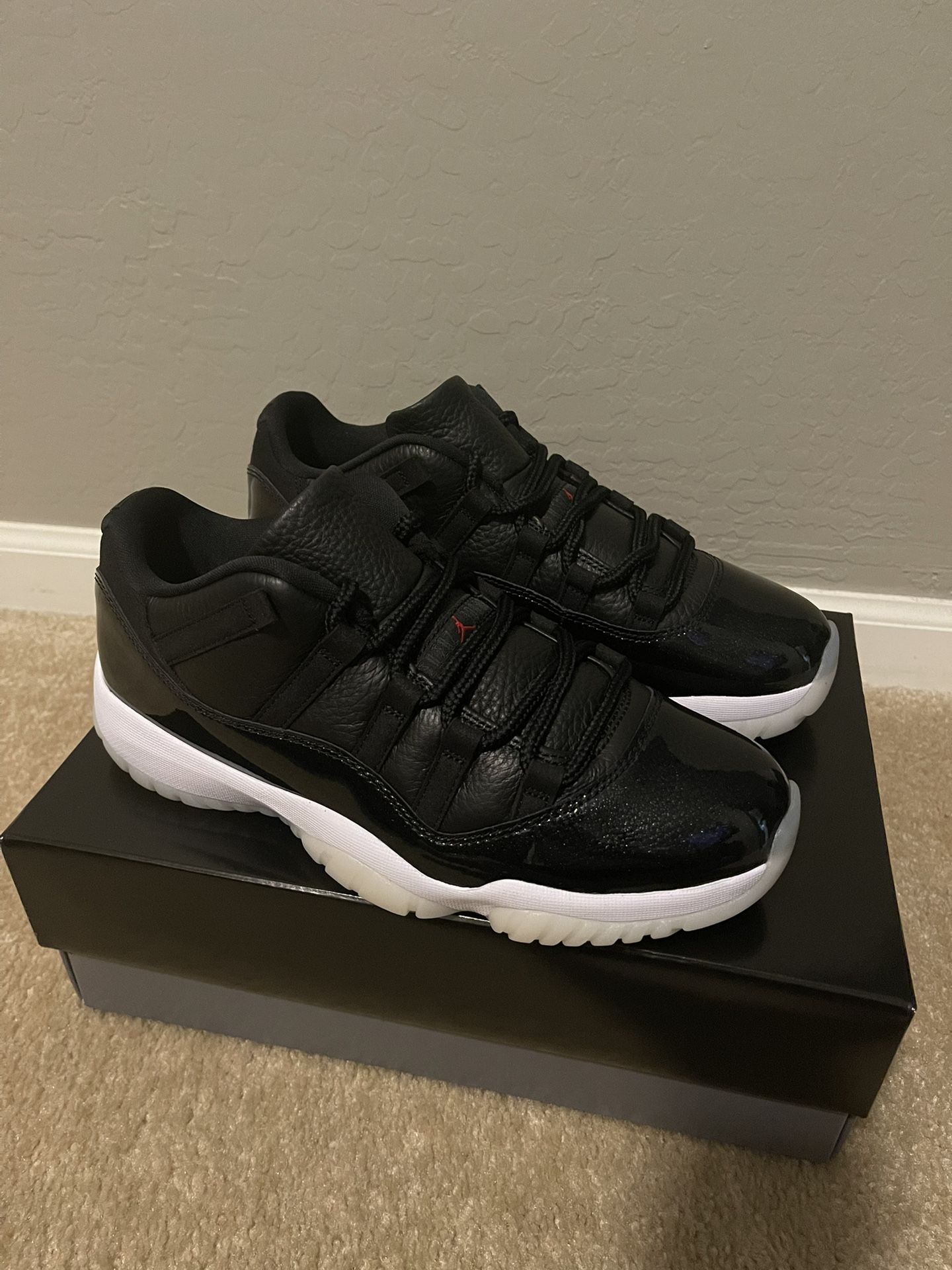 Brand New Jordan Retro 11 Low 72-10 Black Red Men’s