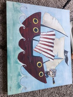 Pirate Ship on Canvas