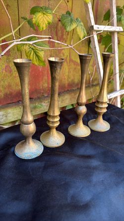 Brass candle holders