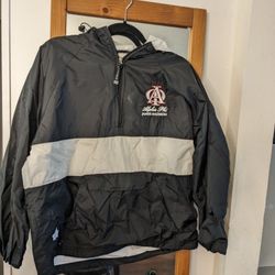 Vintage Charles River Alpha Phi Pullover Windbreaker Jacket