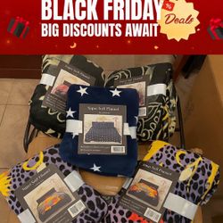 🛏️❄️ Luxury King Flannel Blankets – $5 Black Friday Steal! ❄️🛏️ 📍 Pickup: S. Durango / 215 (near IKEA)  Wrap yourself in warmth this season! These 