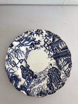 Blue and white China plate