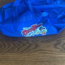 Vtg 90’s Disney Duck Tales Blue Kids Duffel Bag Book Huey Dewey Louie