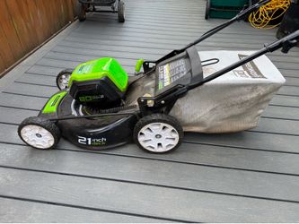 Greenworks 80v 21” mower with battery and charger