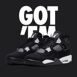 MEN White Thunder Jordan 4 Sz 10.5