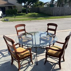 Glass Table And Chairs