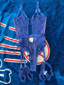 Royal Blue Lace Teddy Lingerie