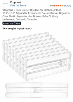 Vtopmart 8 Pack Drawer Dividers