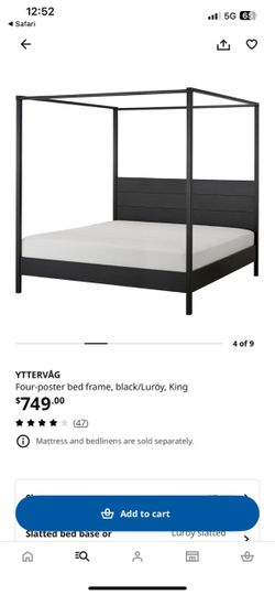 IKEA CANOPY KING BED FRAME