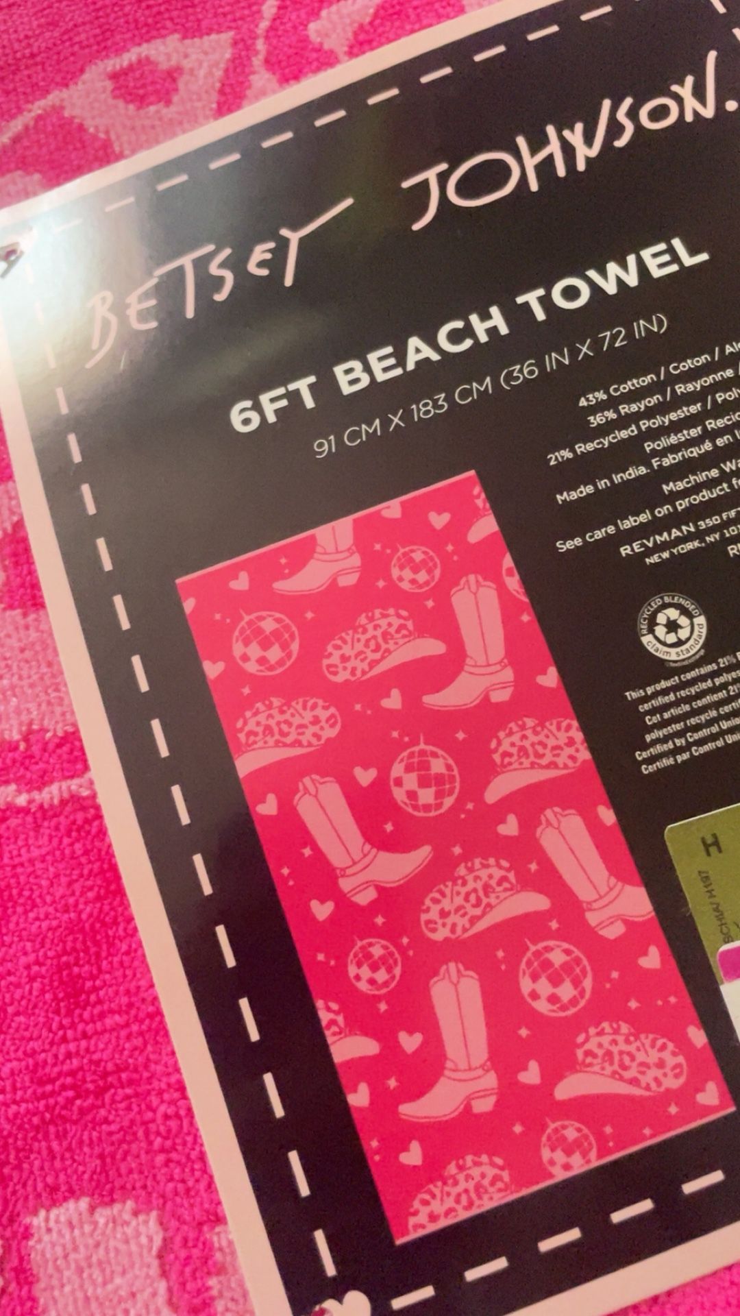 Betsy Johnson Beach Towel