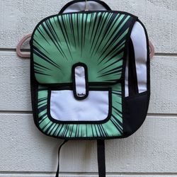 Animayhen Hulu green white backpack anime inspired animecon