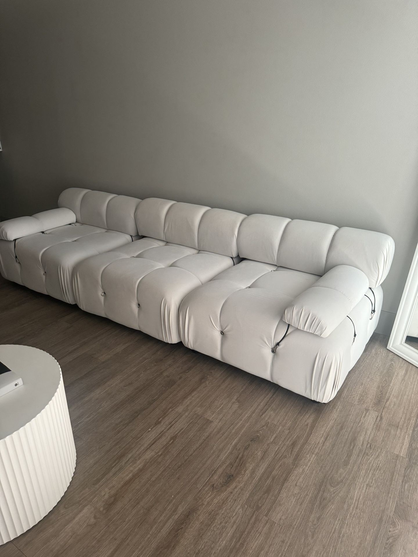 White 106" Modular Luxury Couch