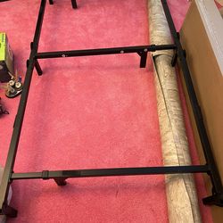 Black Metal Bed Frame, Adjustable Twin Full and Queen