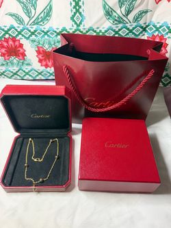 100% authentic classic Cartier yellow gold necklace.