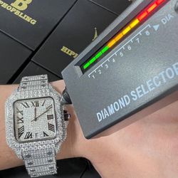 CARTIER SANTOS WSSA0009 40MM WHITE DIAL WITH 17.96 CT DIAMONDS