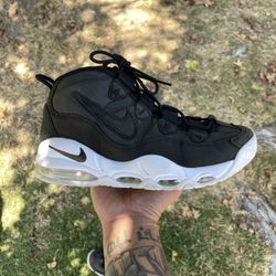 Nike Air Max Uptempo Mens Size 8.5 Black N White Color ways Scottie Pippen