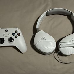 Xbox Series S Controller and Turtle Beach Headset 