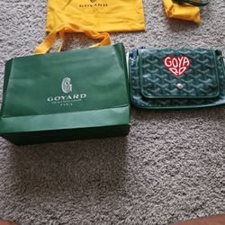  Goyard Green Goyardine Heart Plumet