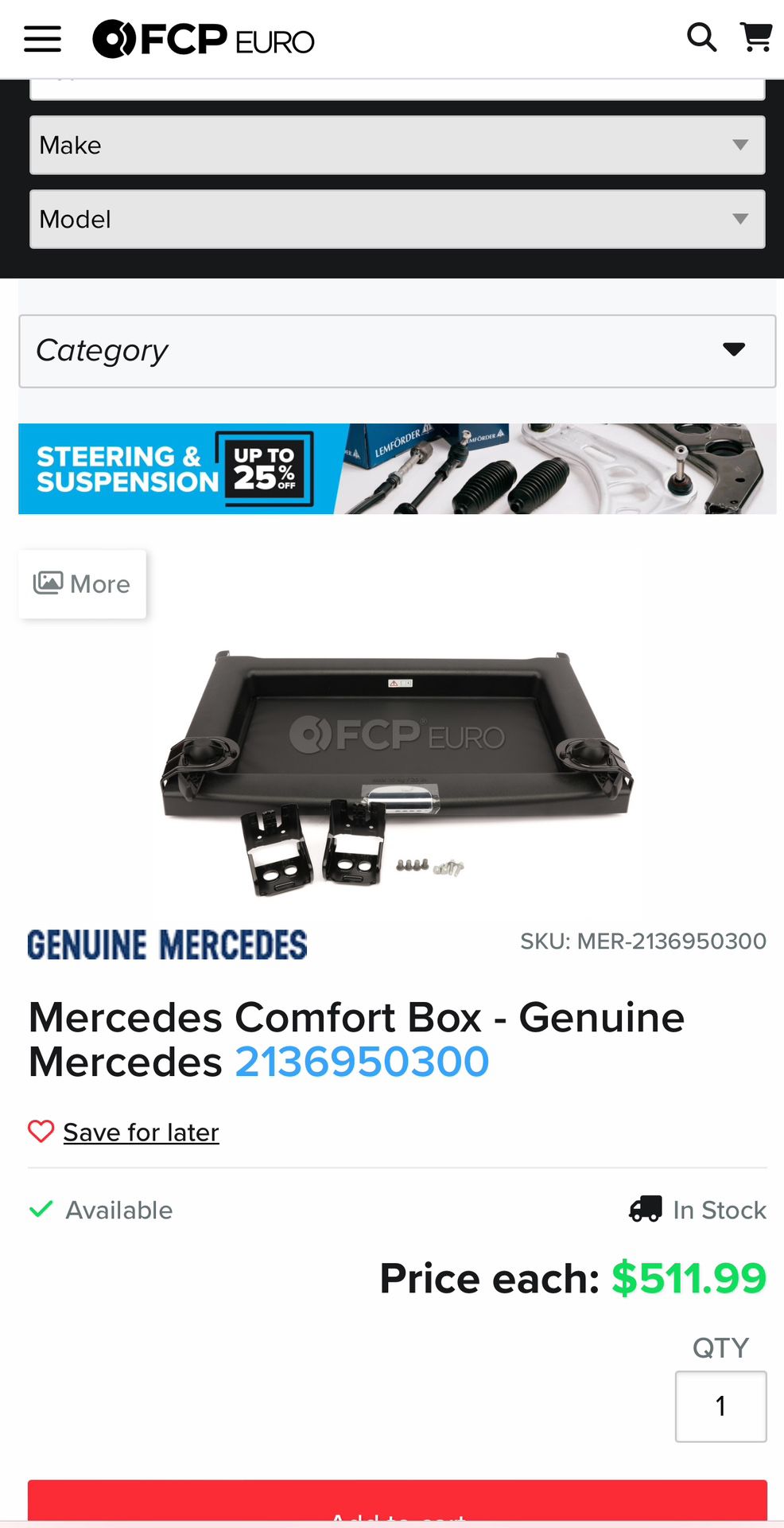 Mercedes Benz Trunk Comfort Box