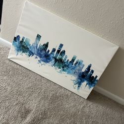 Houston skyline painting