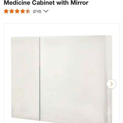 30 in. W x 26 in. H Rectangular Medicine Cabinet with Mirror

$75