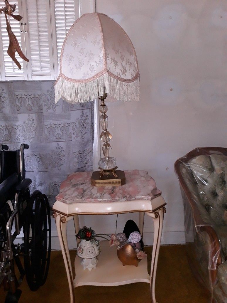 Vintage Lamp and/or Vintage Side Table