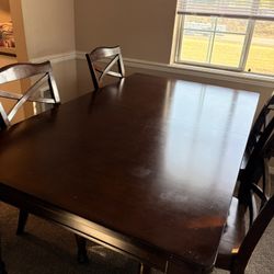 Hardwood Table and 4 Chairs