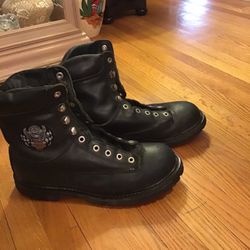 Harley Davidson Leather Boots Size 12M Please Read Description and View Pics 