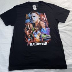 Halloween He’s Come Back T-Shirt Michael Myers Terror Threads Size Large New