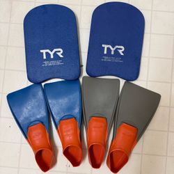Finis fins, TYR kickboard
