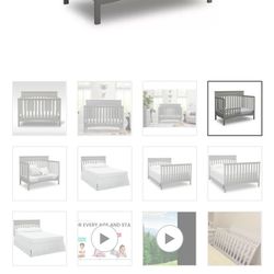 6 In 1 Crib Converts To Toddler Bed Daybed Sofa And Full Size Bed 
