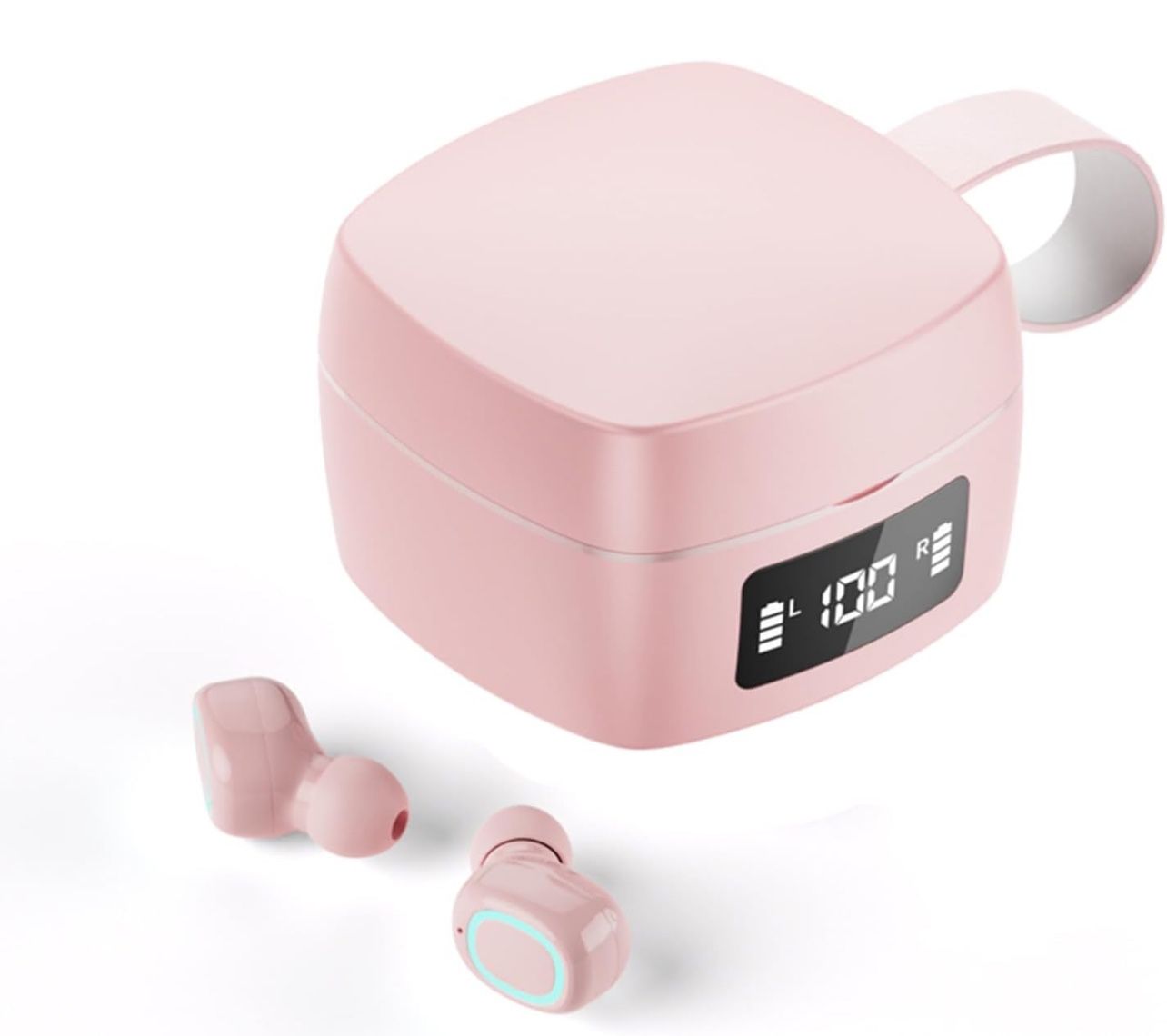 Pink Wireless Invisible Earbuds Small Ear Buds for Small Ears Bluetooth Discreet Small Earbuds for Small Ear Canals Hidden Headphones for Work Wireles