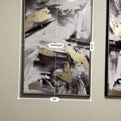 Two Identical 4 Foot Paintings 