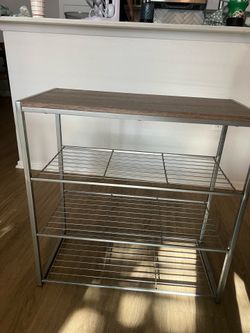 4 tier metal shoe rack