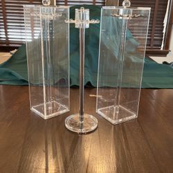 Three Acrylic Jewelry Stands
