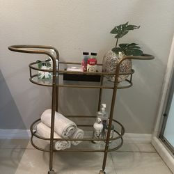 Cart Bar Serving Or Towel Organization For Bath 