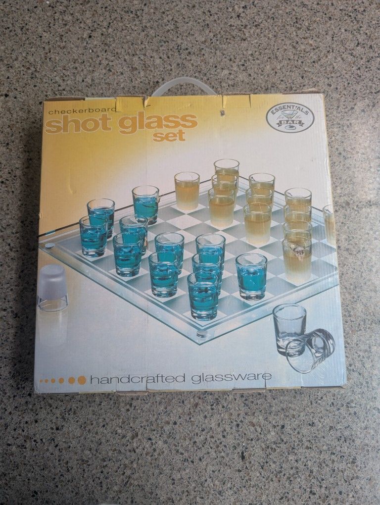 Drinking Shot glass Checkers Set