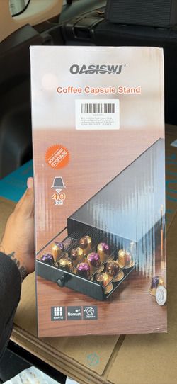 OASISWJ Coffee Pod Holder – 40 Nespresso Capsules Organizer – New