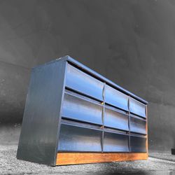 Mid Century Modern Dresser In Matte Charcoal